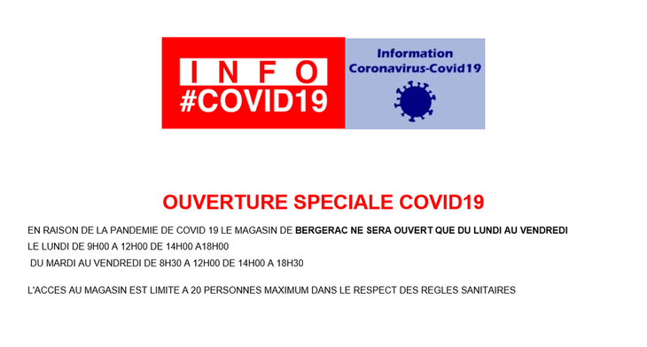 OUVERTURE SOECIALE COVID19 OUVERTURE SOECIALE COVID19