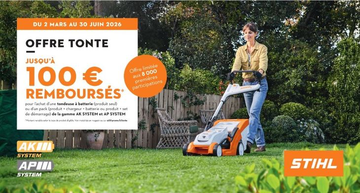 OFFRE DE REMBOURSEMENT STIHL TONTE 2026