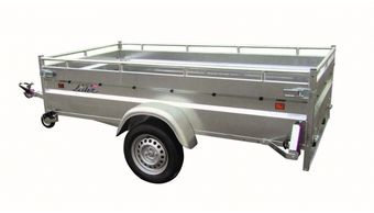 DISPONIBLE SUR PARC Remorque Lider robust 1300KG simple essieu freinée  basculante - Équipement auto